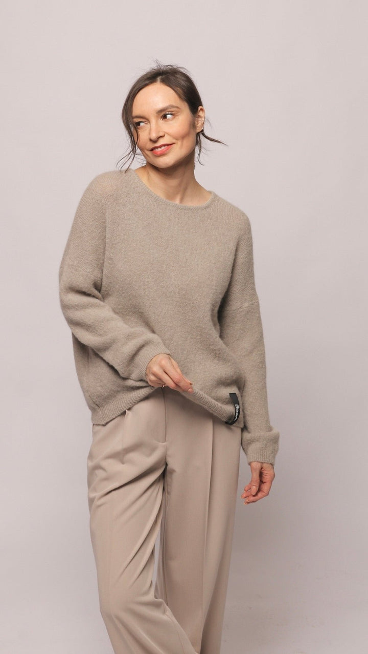 Alpaca and wool sweater Bone - BeaA - Be At Home with Yourself - Sweater