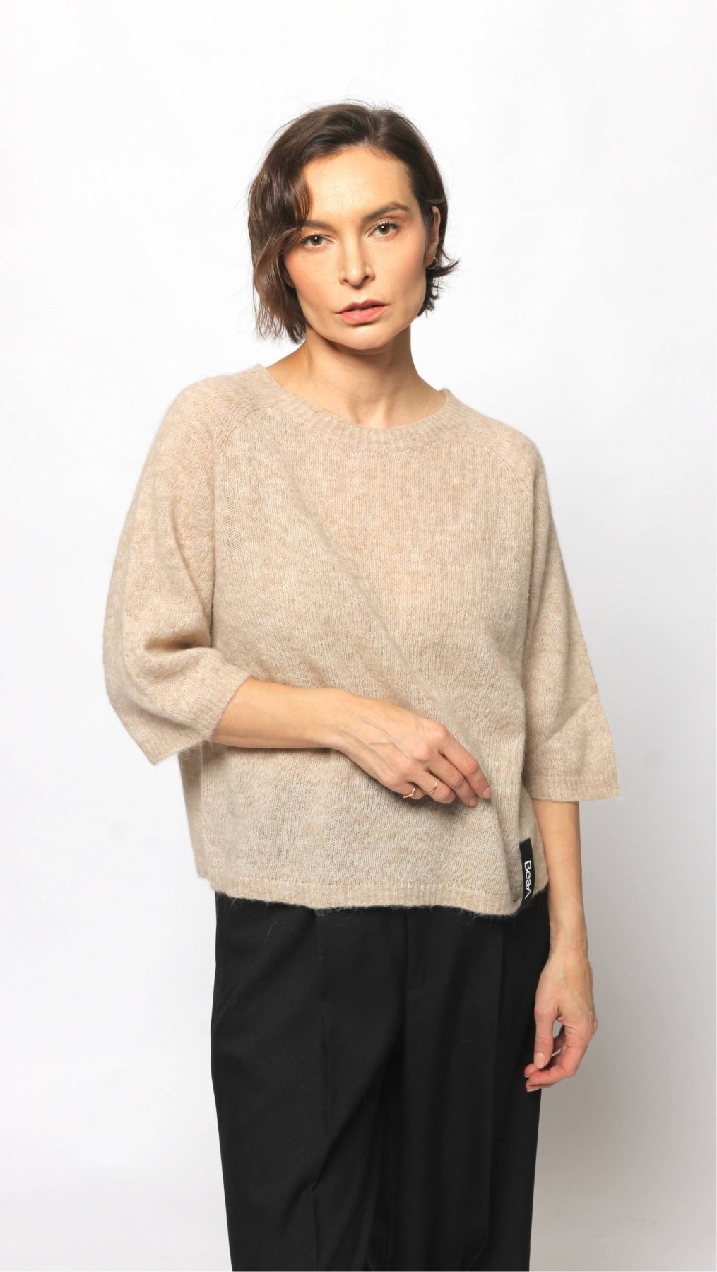 Alpaca sweater Beige - BeaA - Be At Home with Yourself - sweater