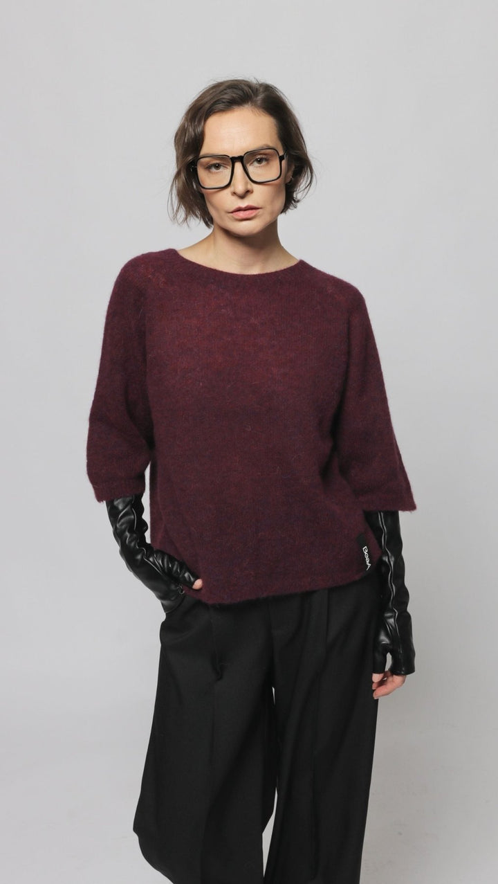 Alpaca sweater Royal purple - BeaA - Be At Home with Yourself - sweater