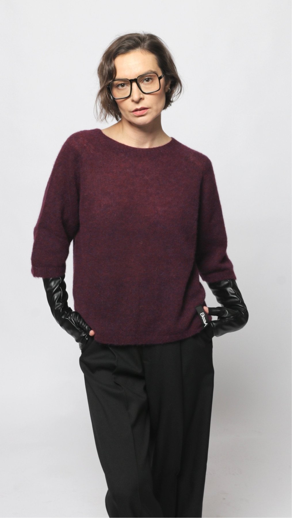 Alpaca sweater Royal purple - BeaA - Be At Home with Yourself - sweater