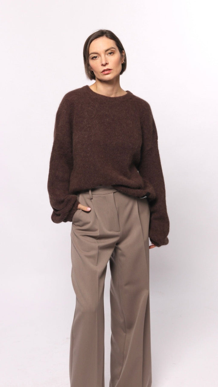 Baby Alpaca sweater Brown - BeaA - Be At Home with Yourself - sweater
