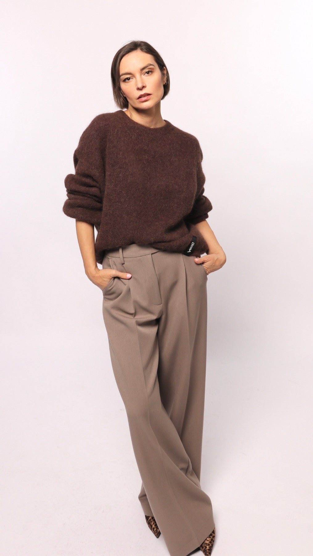 Baby Alpaca sweater Brown - BeaA - Be At Home with Yourself - sweater