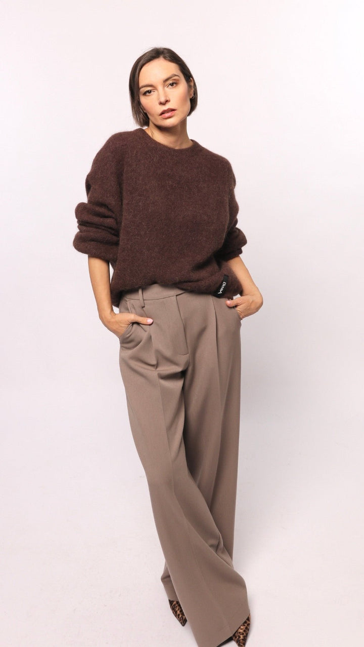 Baby Alpaca sweater Brown - BeaA - Be At Home with Yourself - sweater