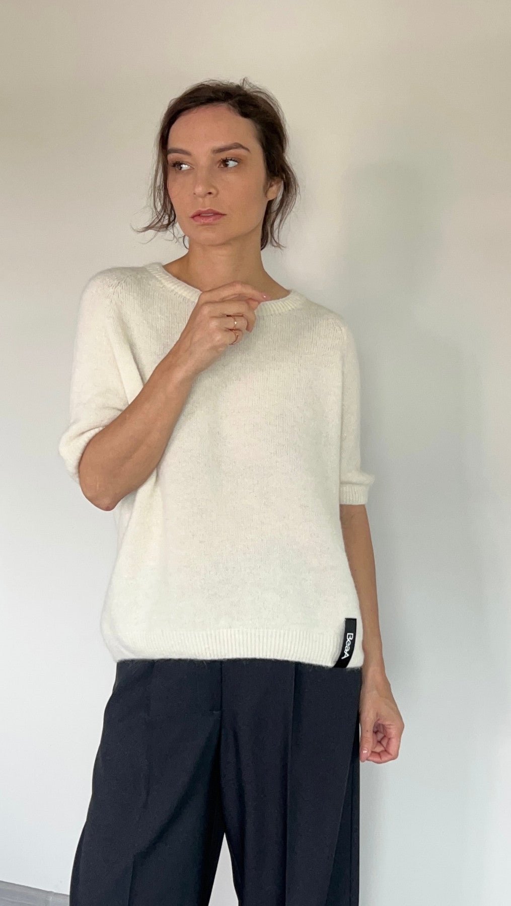Baby Alpaca sweater Milk - BeaA - Be At Home with Yourself - sweater
