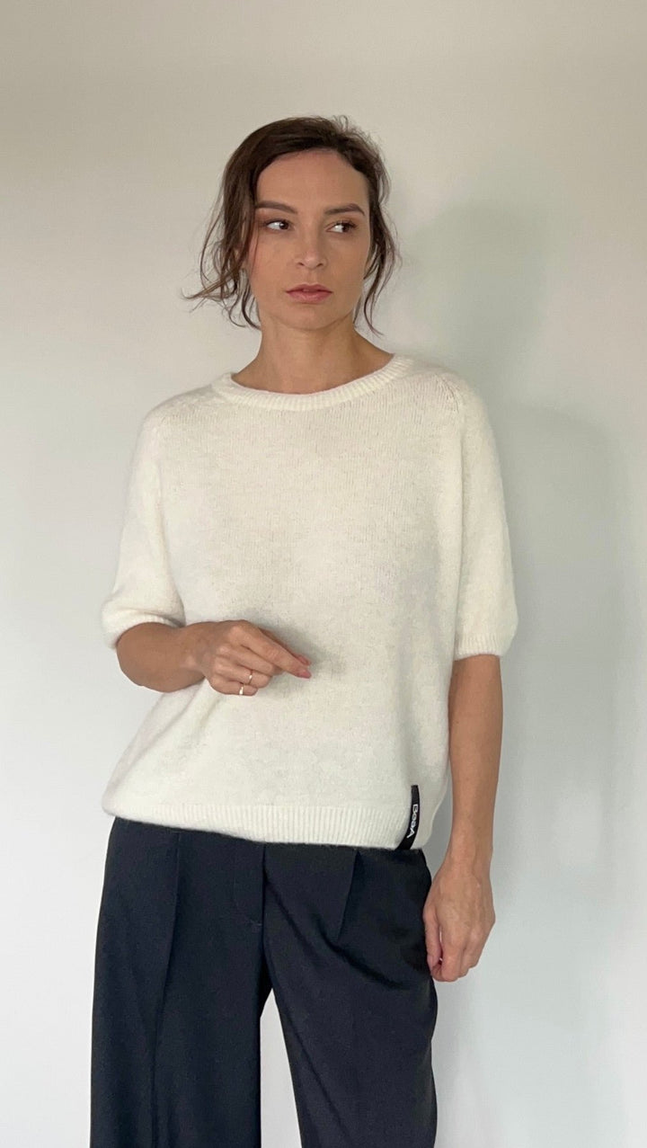 Baby Alpaca sweater Milk - BeaA - Be At Home with Yourself - sweater