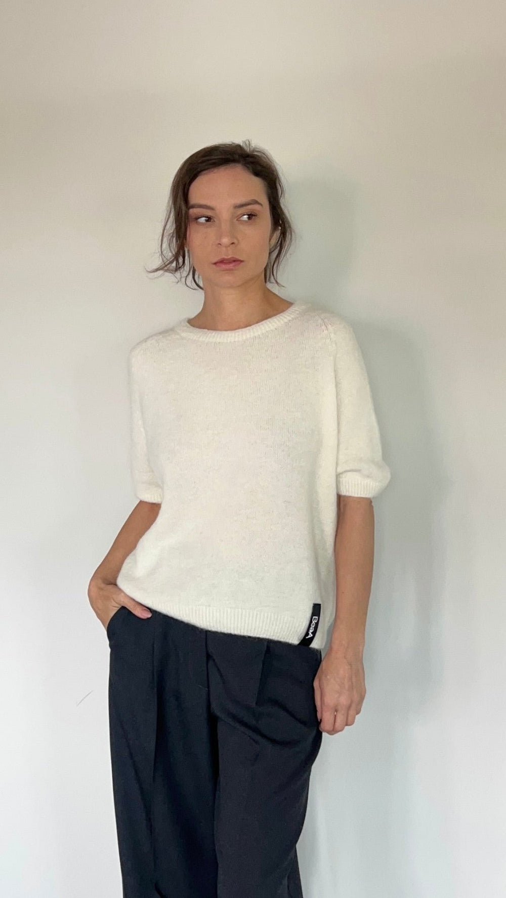 Baby Alpaca sweater Milk - BeaA - Be At Home with Yourself - sweater