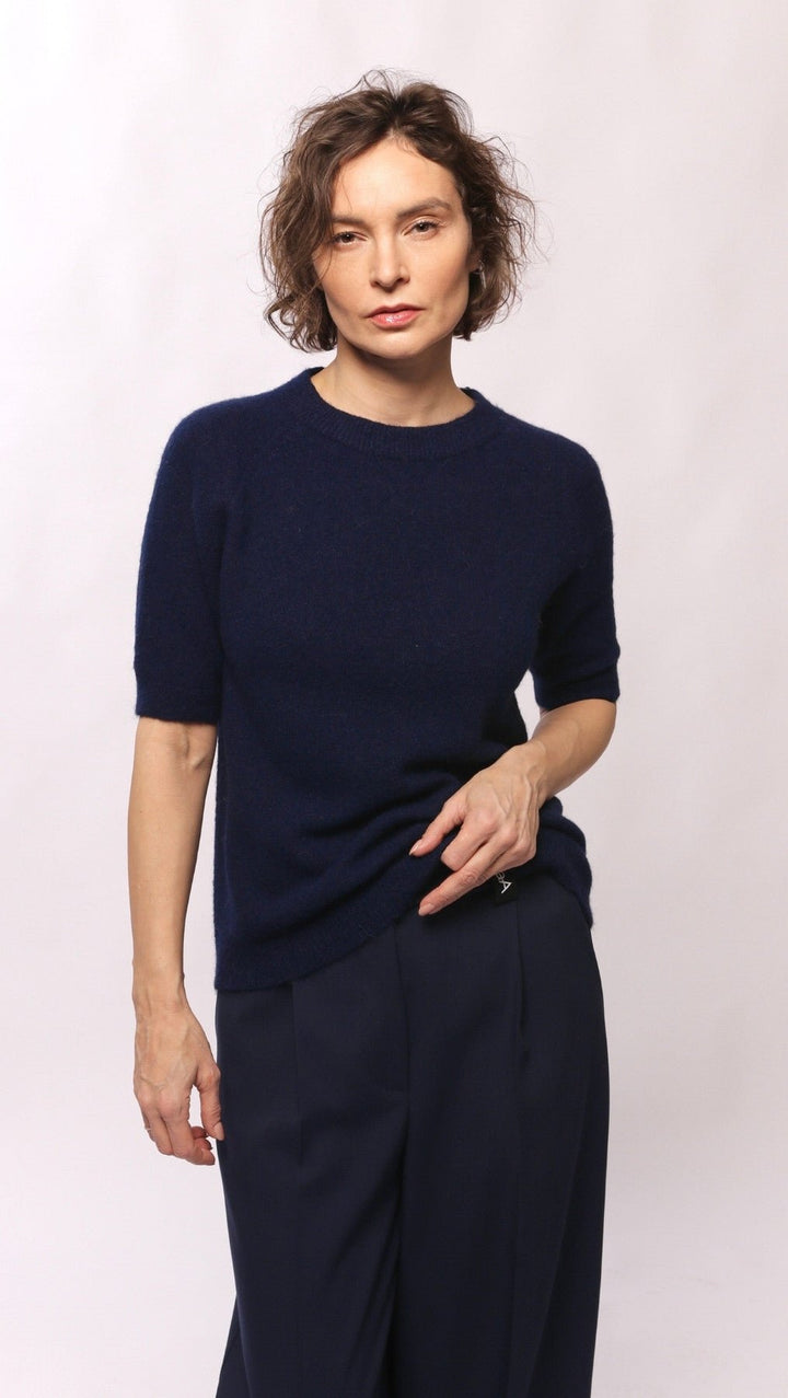 Baby Alpaca sweater Navy - BeaA - Be At Home with Yourself - sweater