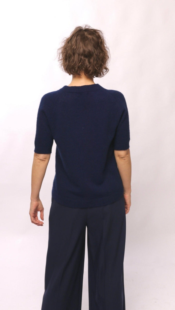 Baby Alpaca sweater Navy - BeaA - Be At Home with Yourself - sweater