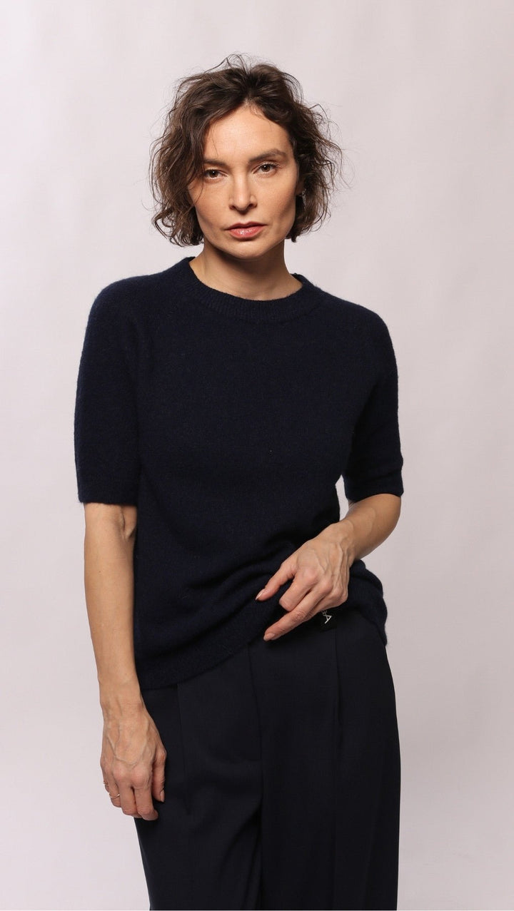 Baby Alpaca sweater Navy - BeaA - Be At Home with Yourself - sweater