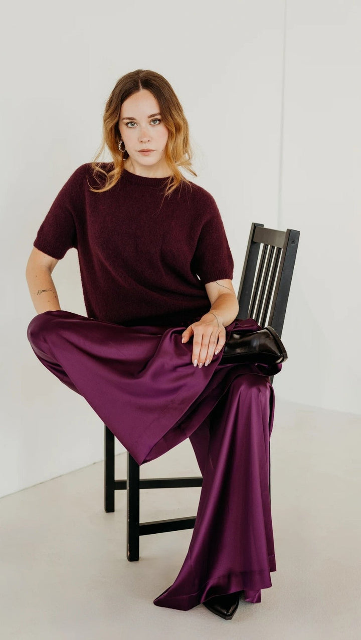Baby Alpaca sweater Plum - BeaA - Be At Home with Yourself - sweater
