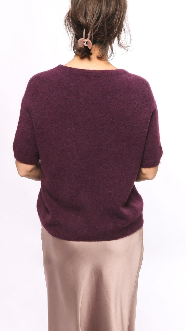 Baby Alpaca sweater Plum - BeaA - Be At Home with Yourself - sweater