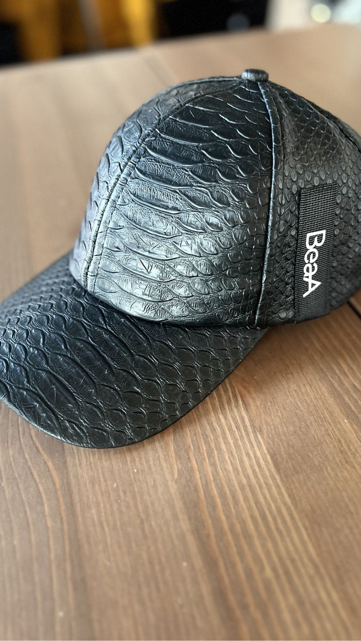 Baseball cap Black / Eco leather Black - BeaA - Be At Home with Yourself - 