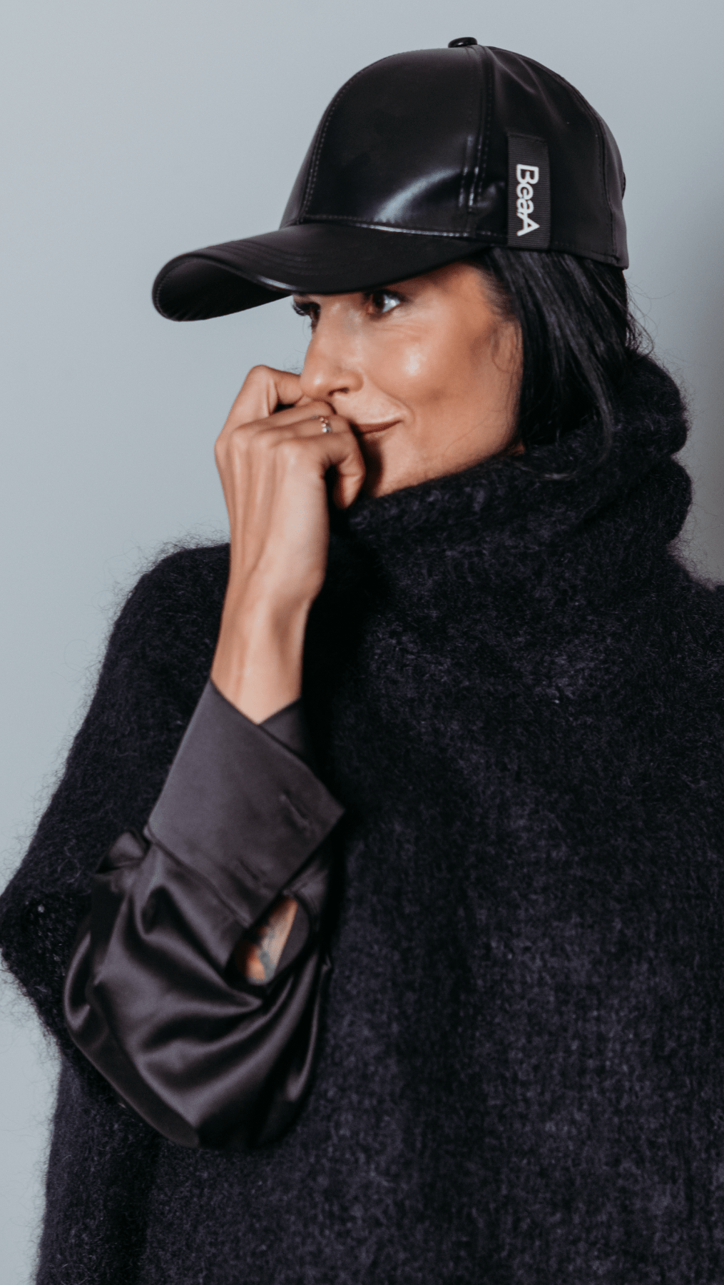 Baseball cap Black / Eco leather Black - BeaA - Be At Home with Yourself - 