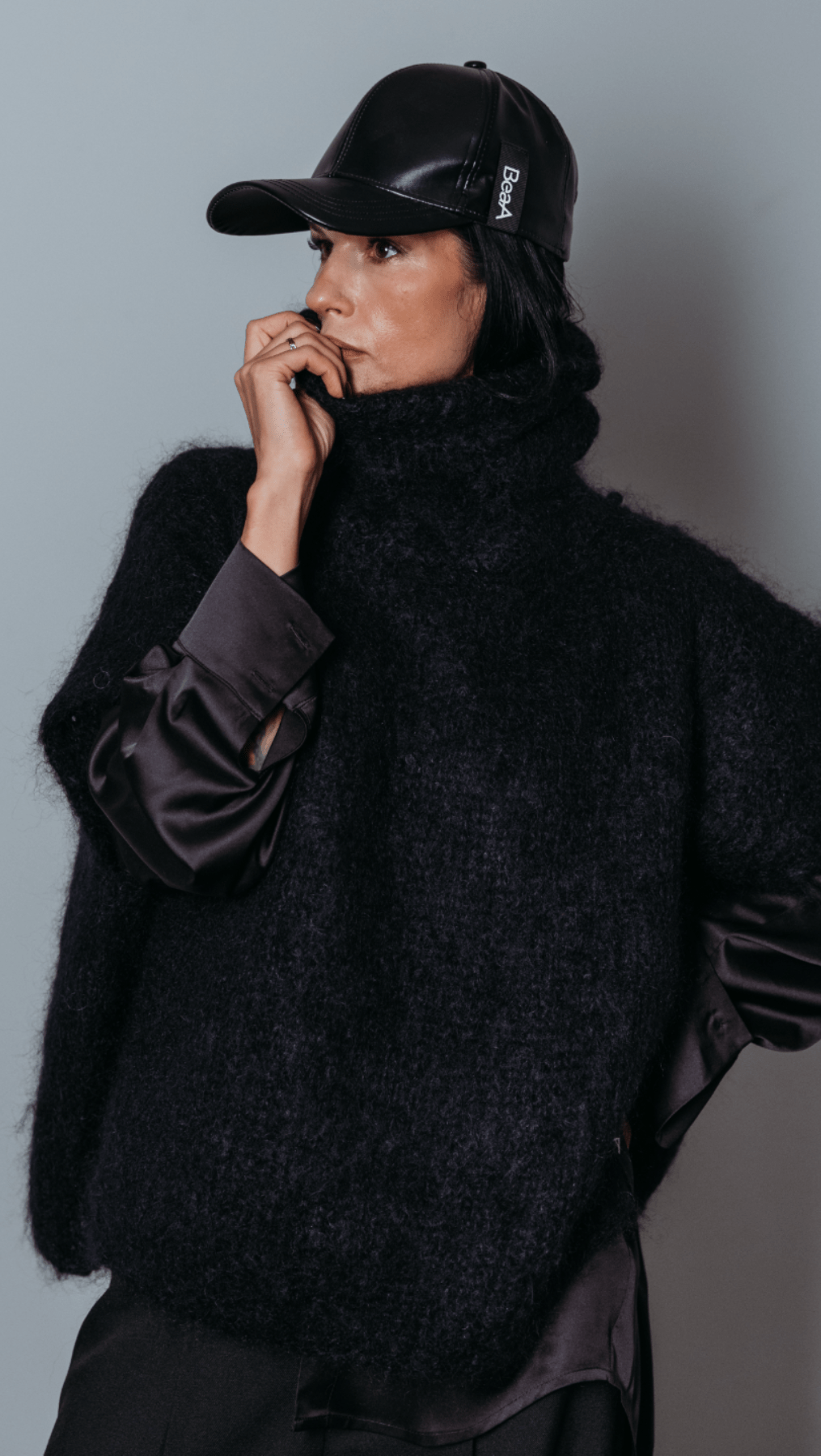 Baseball cap Black / Eco leather Black - BeaA - Be At Home with Yourself - 