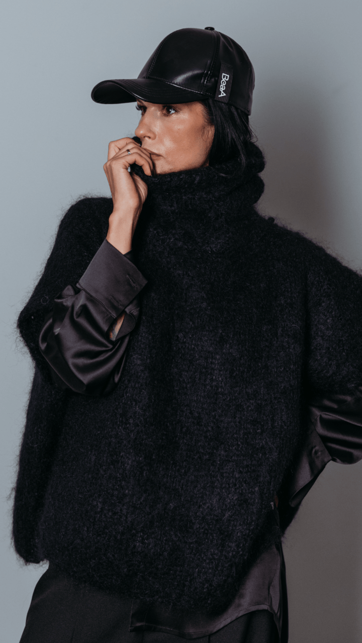 Baseball cap Black / Eco leather Black - BeaA - Be At Home with Yourself - 