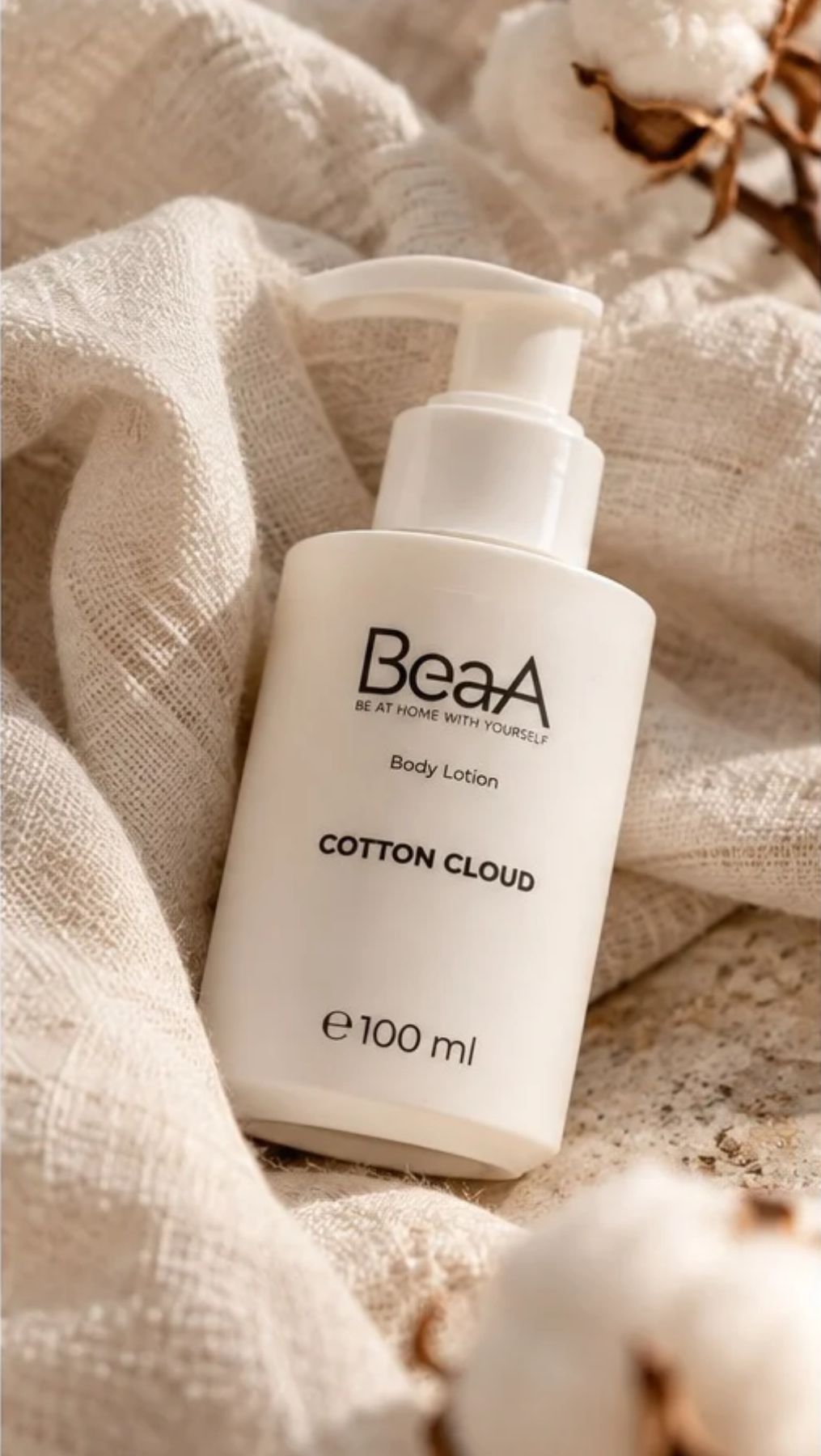 BeaA Body Lotion – Cotton Cloud (100 ml) - BeaA - Be At Home with Yourself -