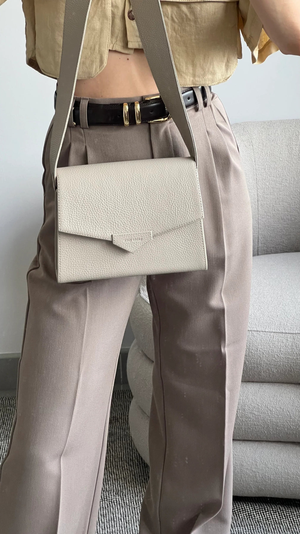 BEIGE CROSS BODY BAG - BeaA - Be At Home with Yourself - Bag