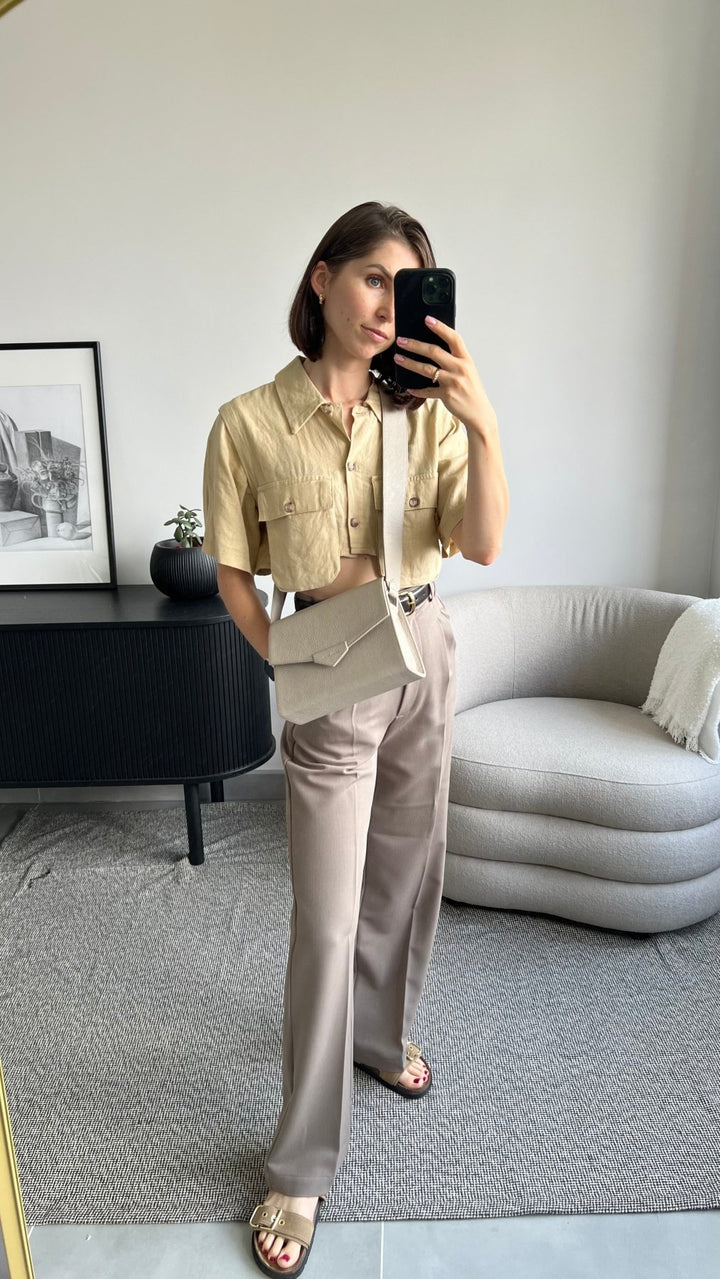 BEIGE CROSS BODY BAG - BeaA - Be At Home with Yourself - Bag