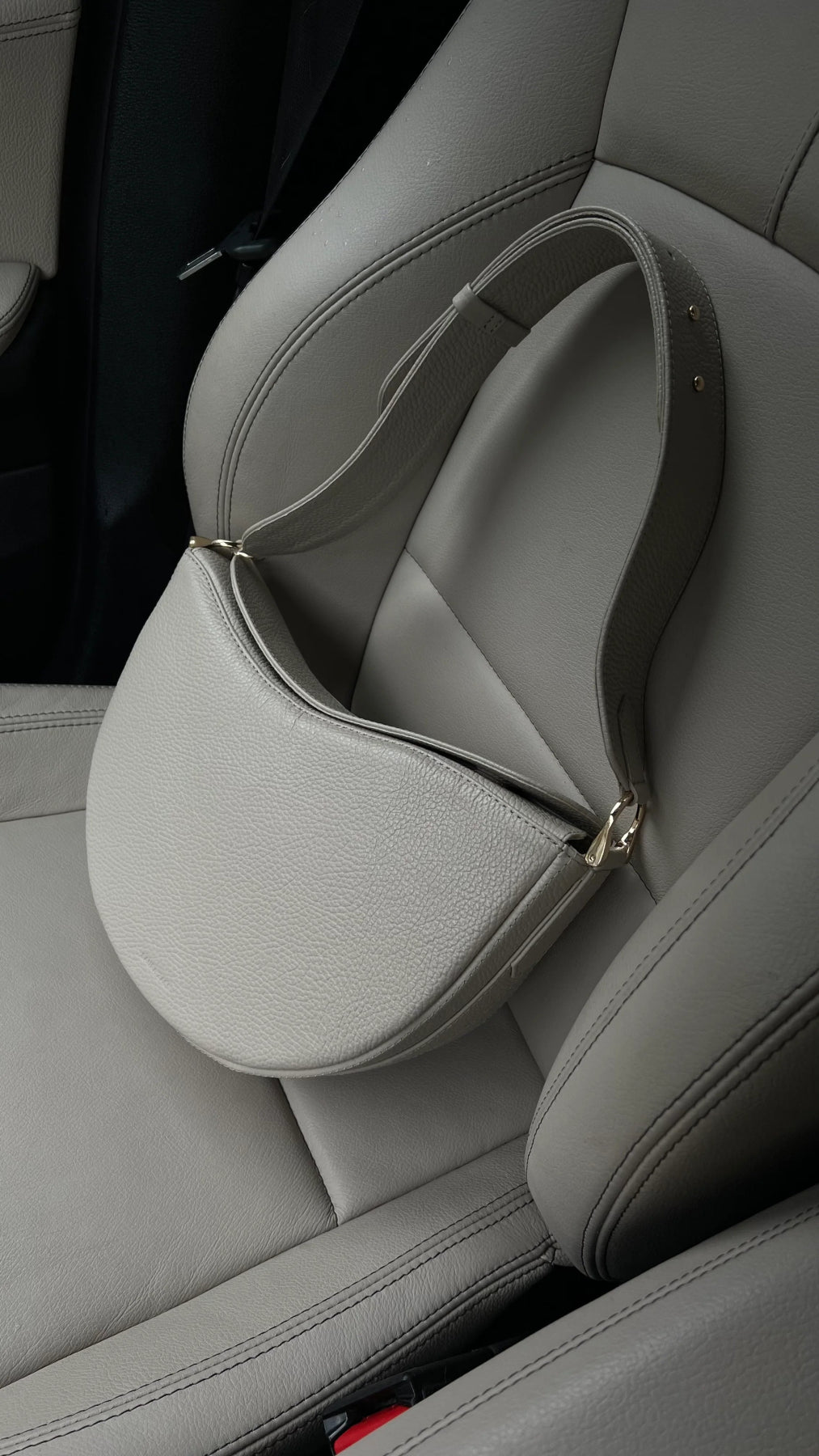 BEIGE LEATHER HANDBAG WAVE - BeaA - Be At Home with Yourself - Bag