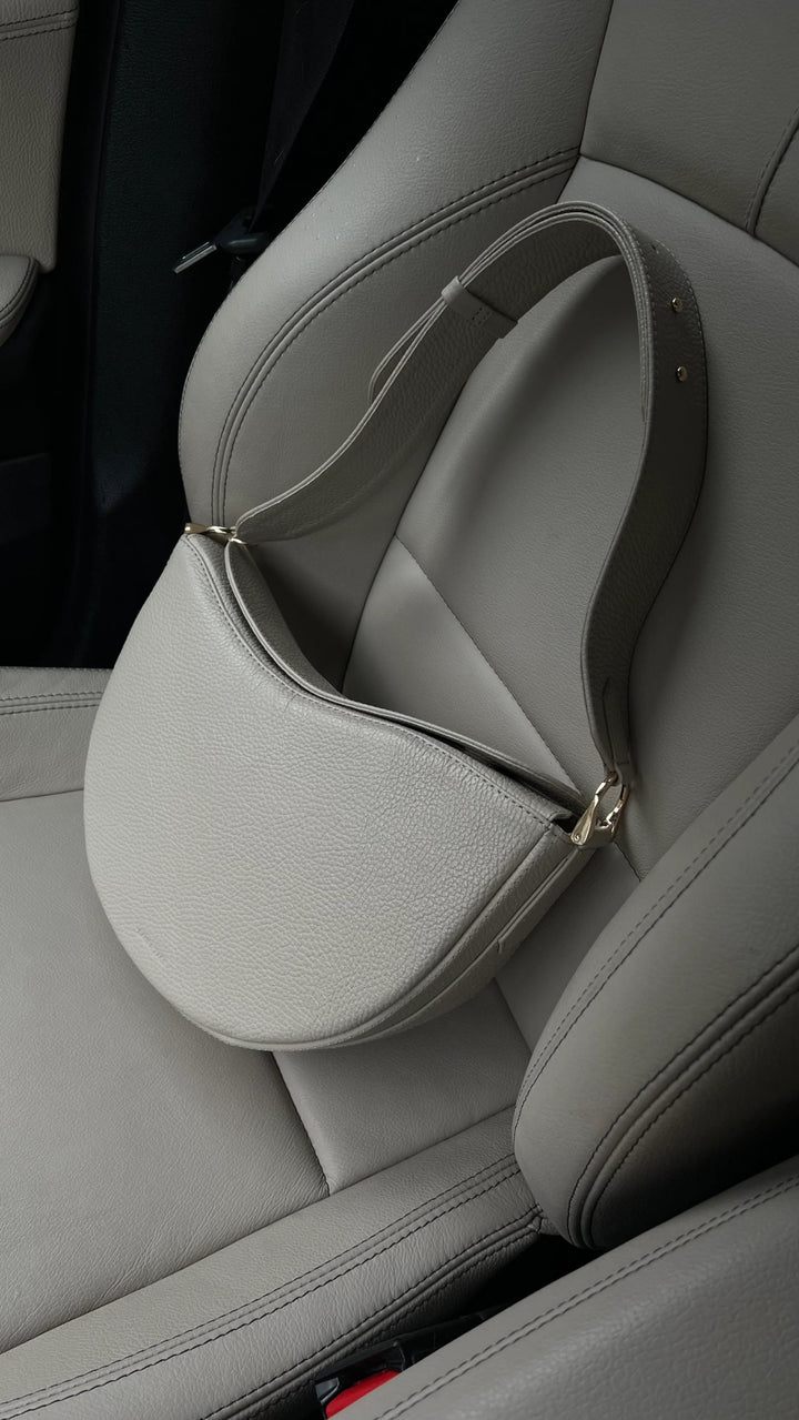 BEIGE LEATHER HANDBAG WAVE - BeaA - Be At Home with Yourself - Bag