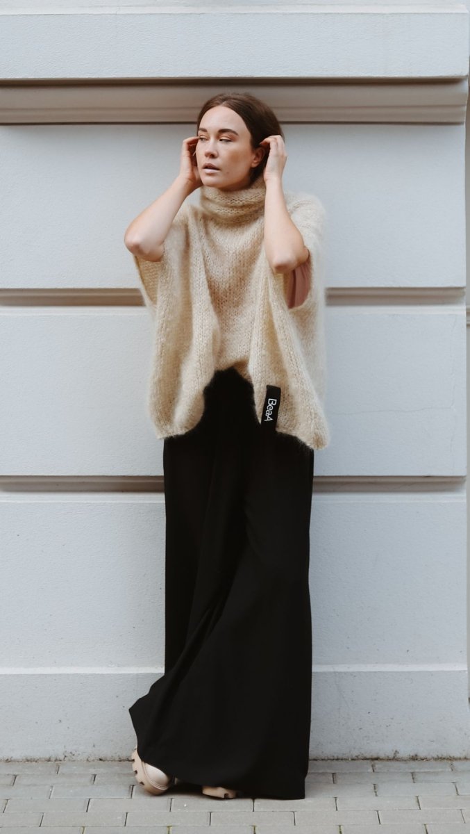 Black Palazzo Pants - BeaA - Be At Home with Yourself - Wide Trousers