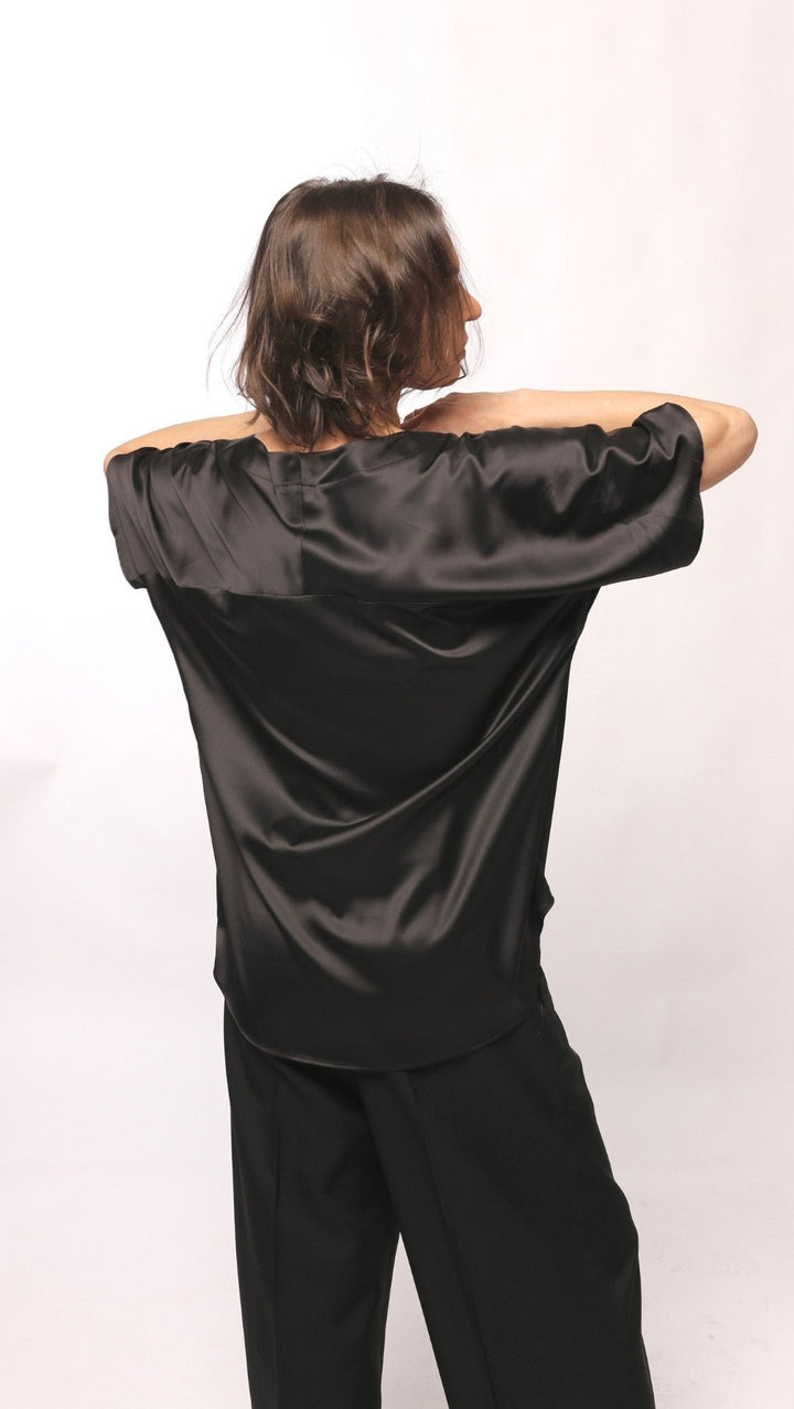Black Silk Top - BeaA - Be At Home with Yourself - Top