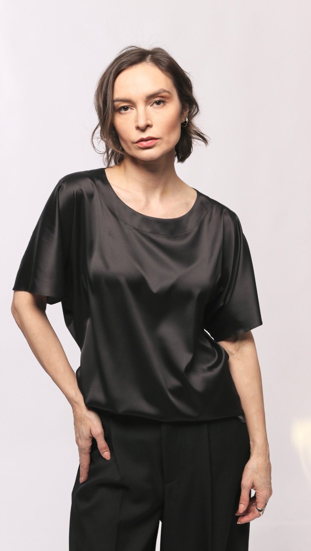 Black Silk Top - BeaA - Be At Home with Yourself - Top