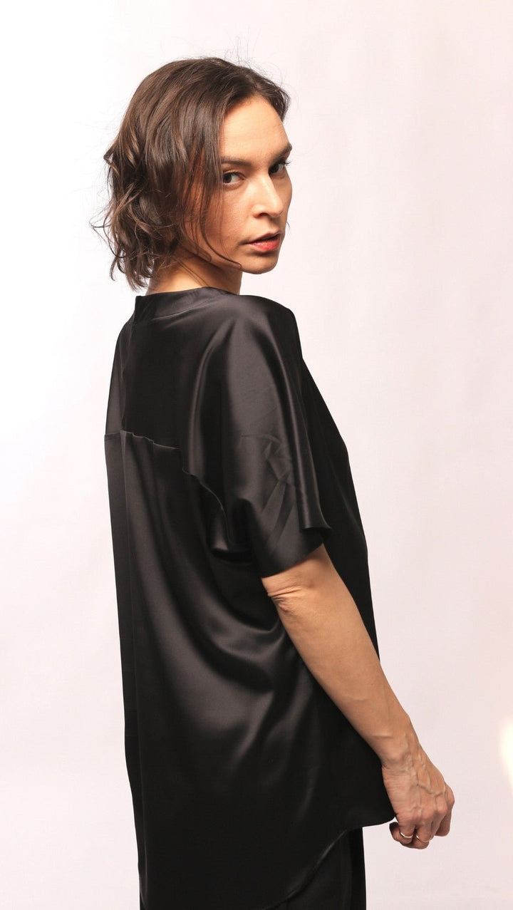 Black Silk Top - BeaA - Be At Home with Yourself - Top