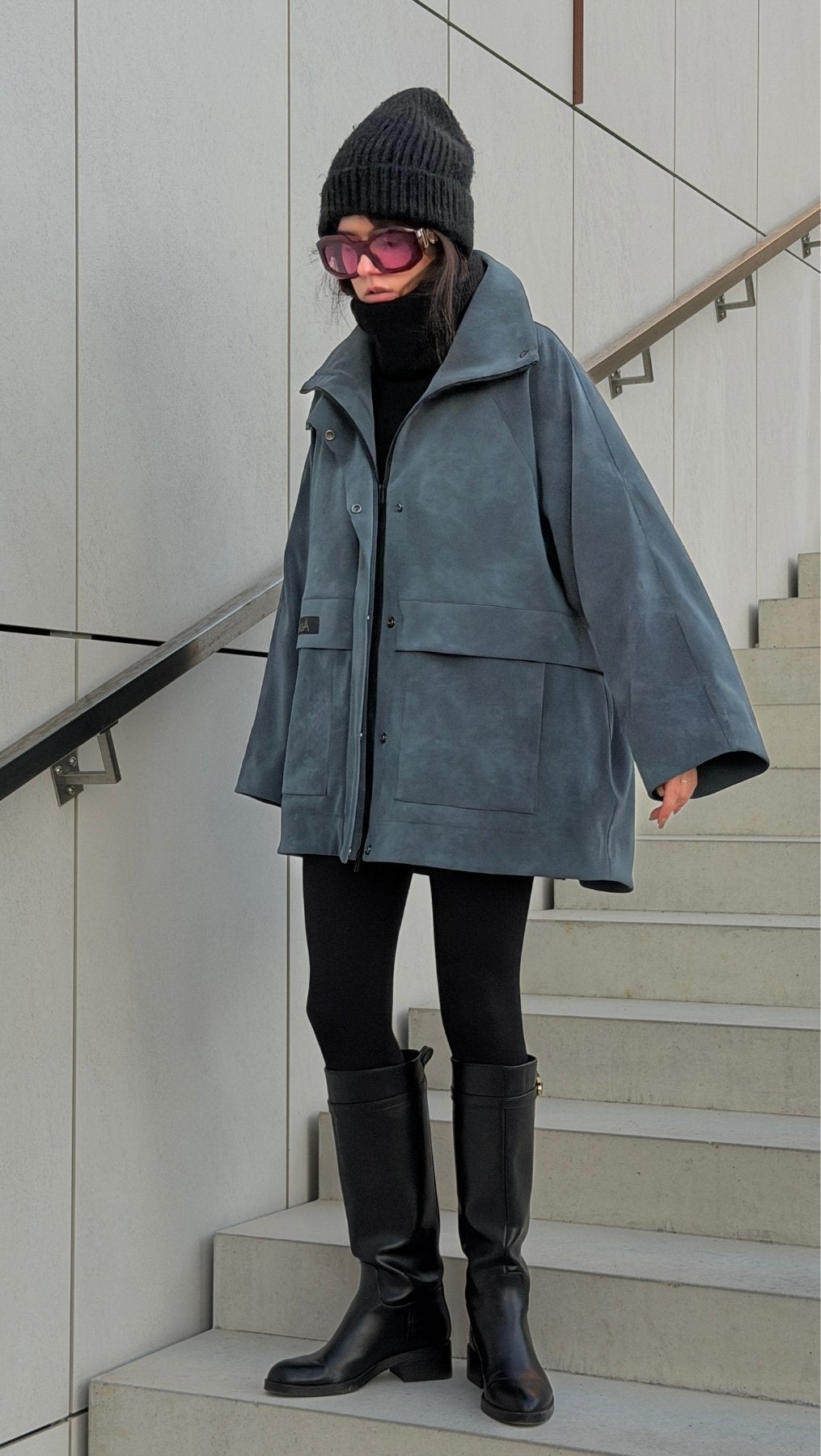 Vegan Leather Utility Jacket