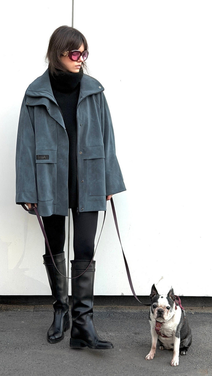 Vegan Leather Utility Jacket