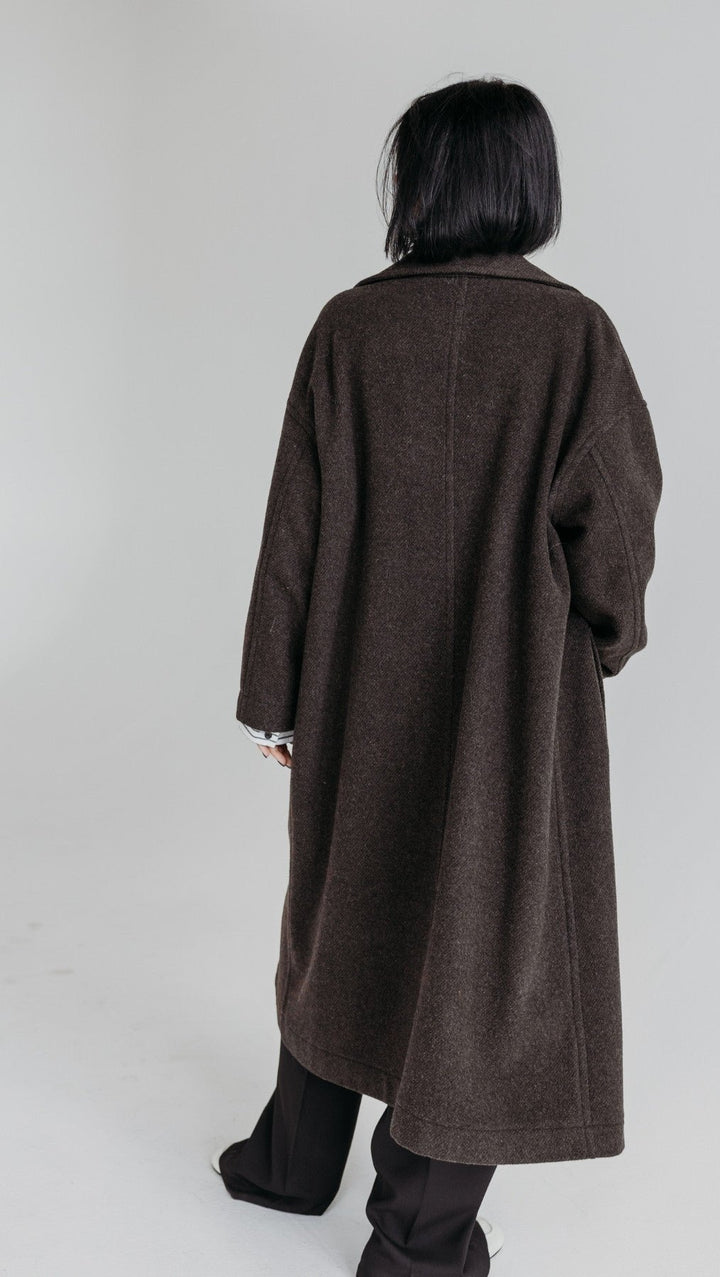 Button Coat Dark Brown - BeaA - Be At Home with Yourself - coat