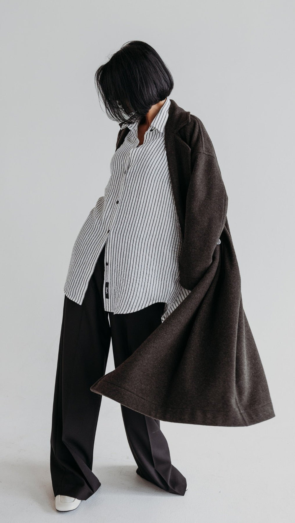 Button Coat Dark Brown - BeaA - Be At Home with Yourself - coat