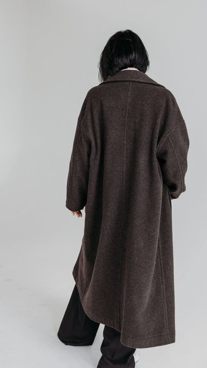 Button Coat Dark Brown - BeaA - Be At Home with Yourself - coat