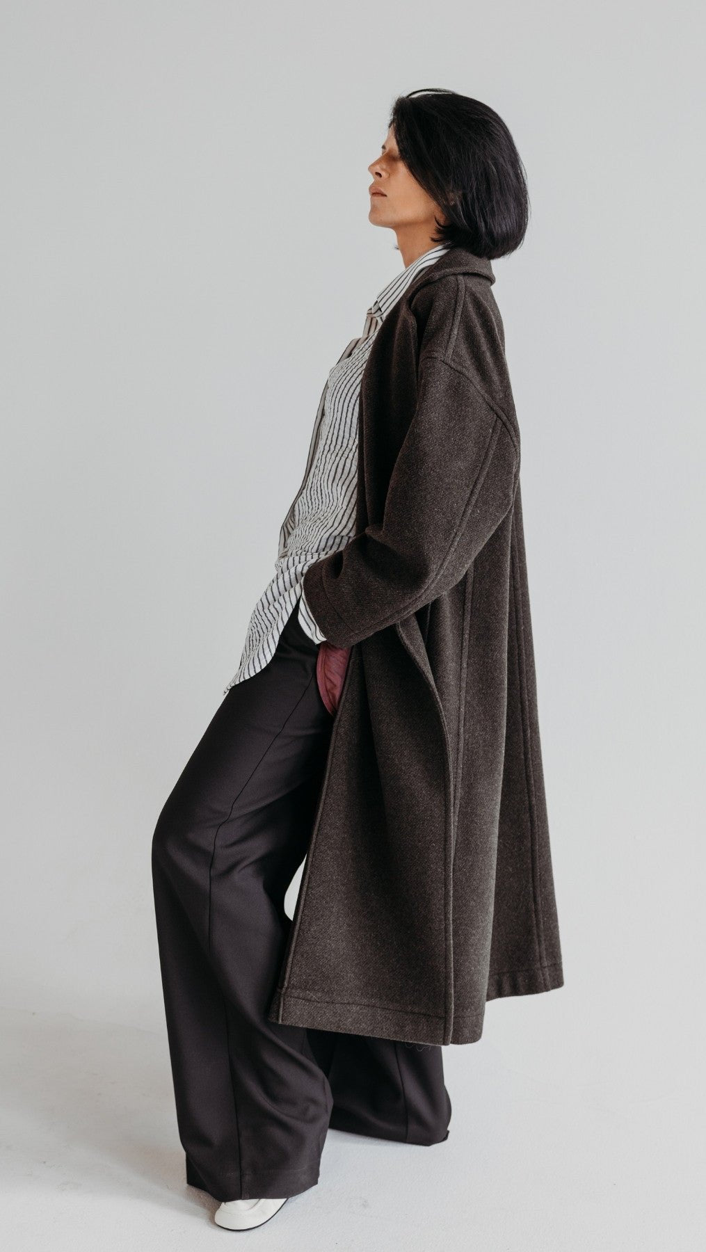 Button Coat Dark Brown - BeaA - Be At Home with Yourself - coat