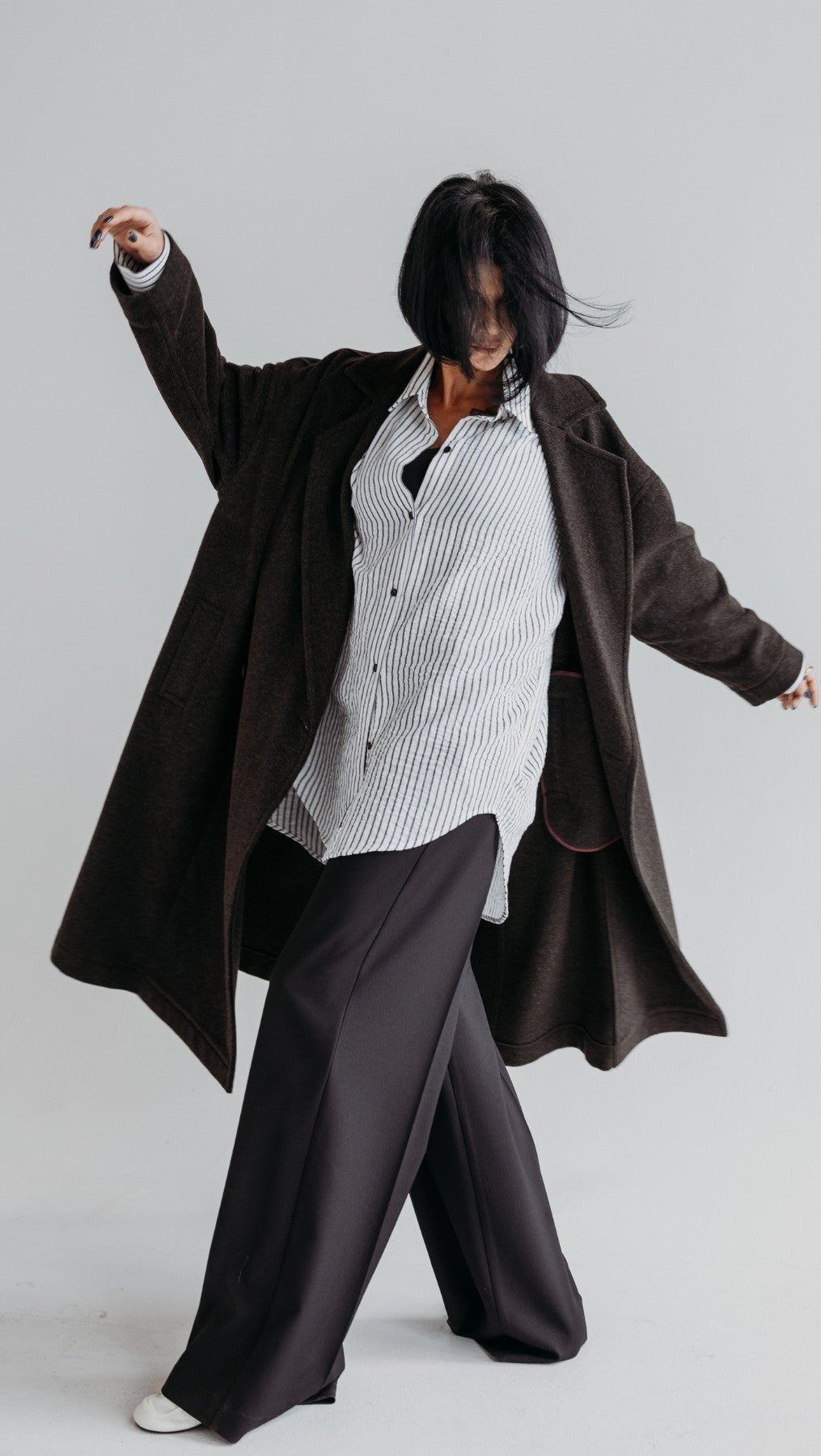 Button Coat Dark Brown - BeaA - Be At Home with Yourself - coat