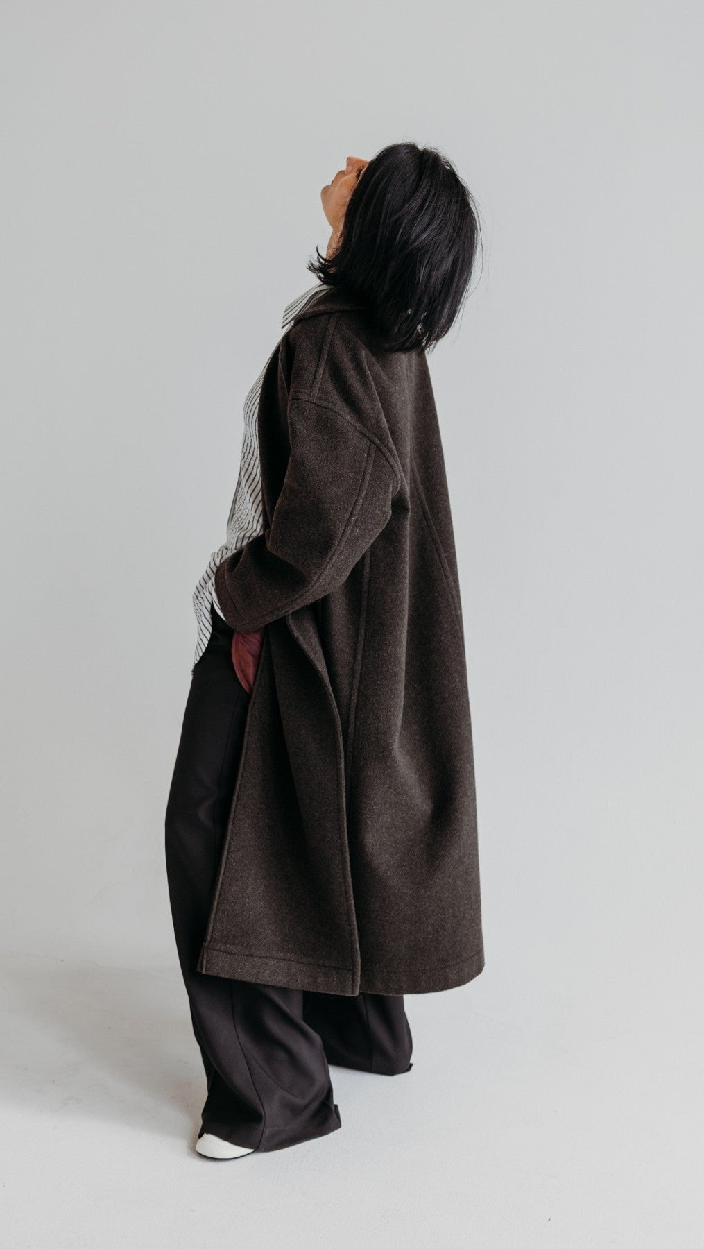 Button Coat Dark Brown - BeaA - Be At Home with Yourself - coat