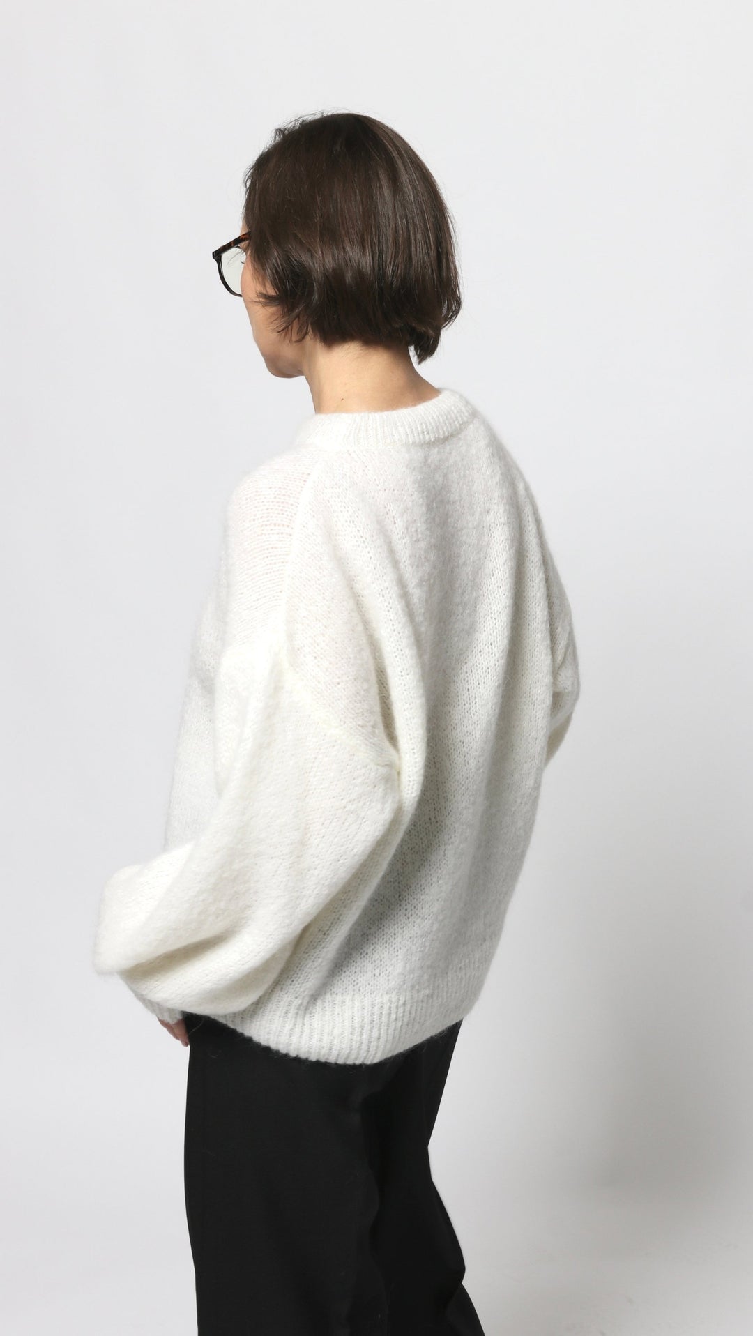 Mohair and wool Sweater White