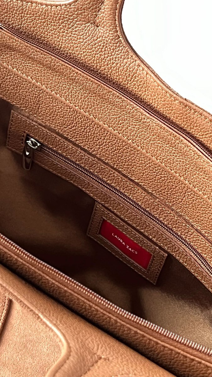 CARAMEL BROWN SUEDE TOTE BAG - BeaA - Be At Home with Yourself - Bag