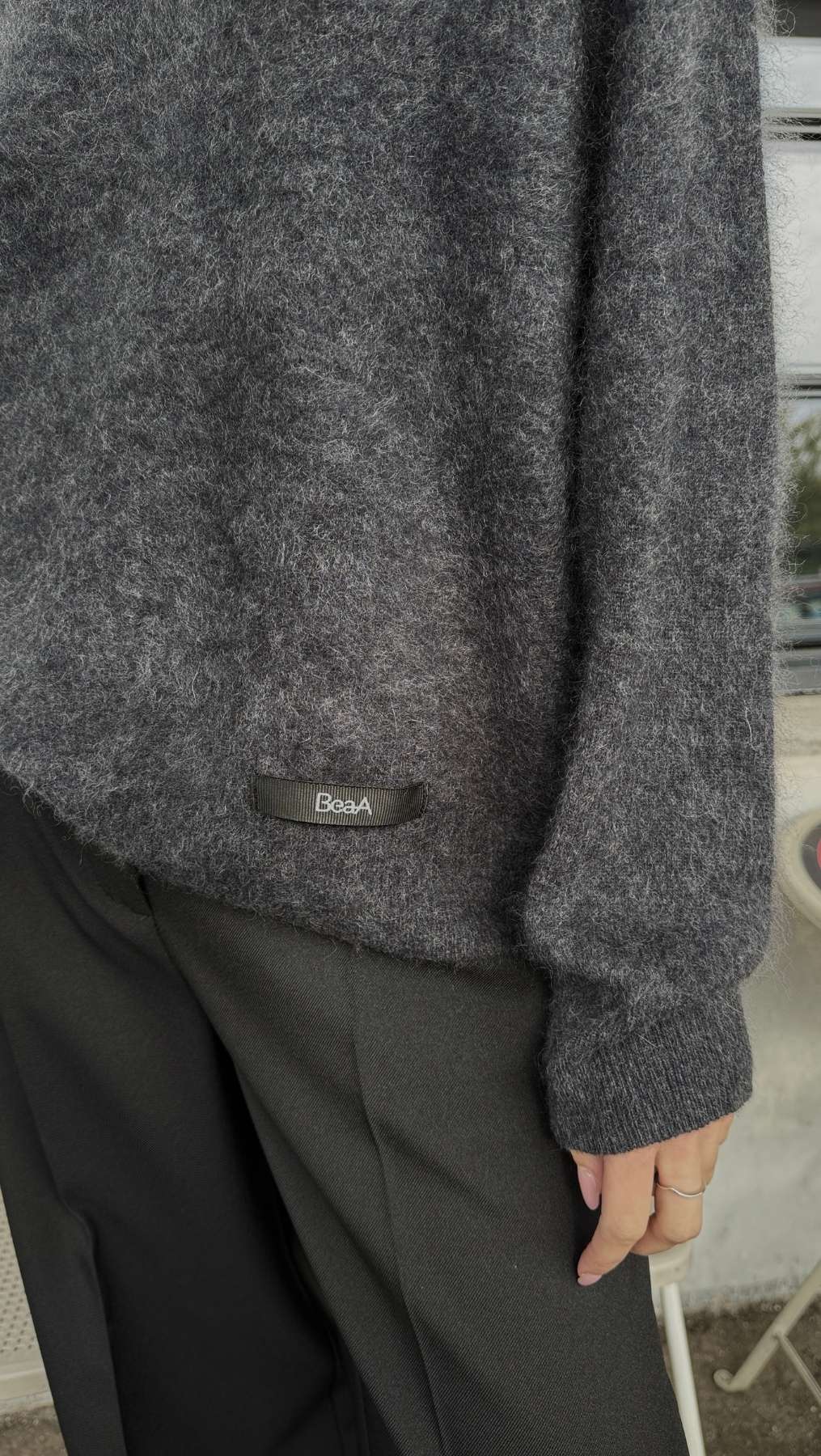 Cashmere sweater Gray - BeaA - Be At Home with Yourself - sweater