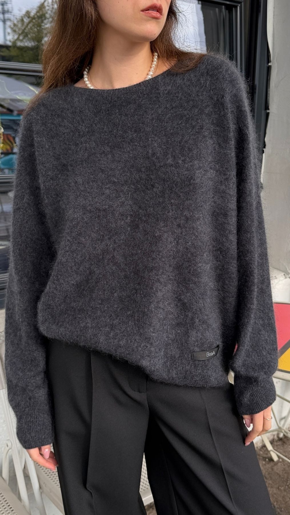 Cashmere sweater Gray - BeaA - Be At Home with Yourself - sweater