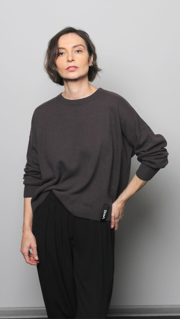Cashmere sweater Hazel / Espresso - BeaA - Be At Home with Yourself - sweater