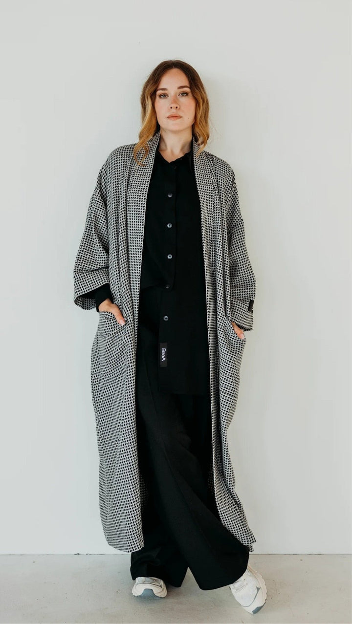 Checkmate maxi cardigan - BeaA - Be At Home with Yourself - Cardigan