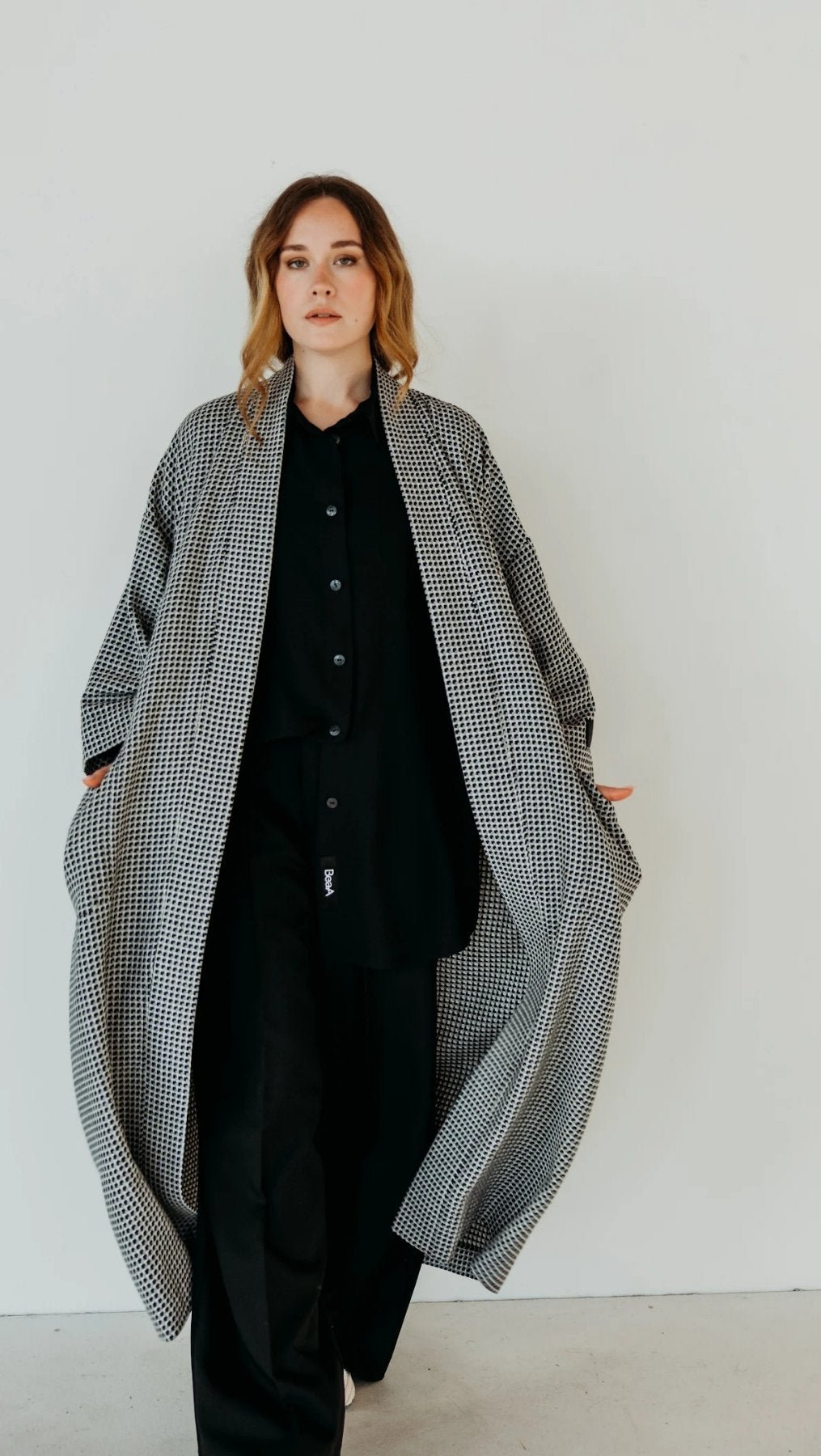 Checkmate maxi cardigan - BeaA - Be At Home with Yourself - Cardigan