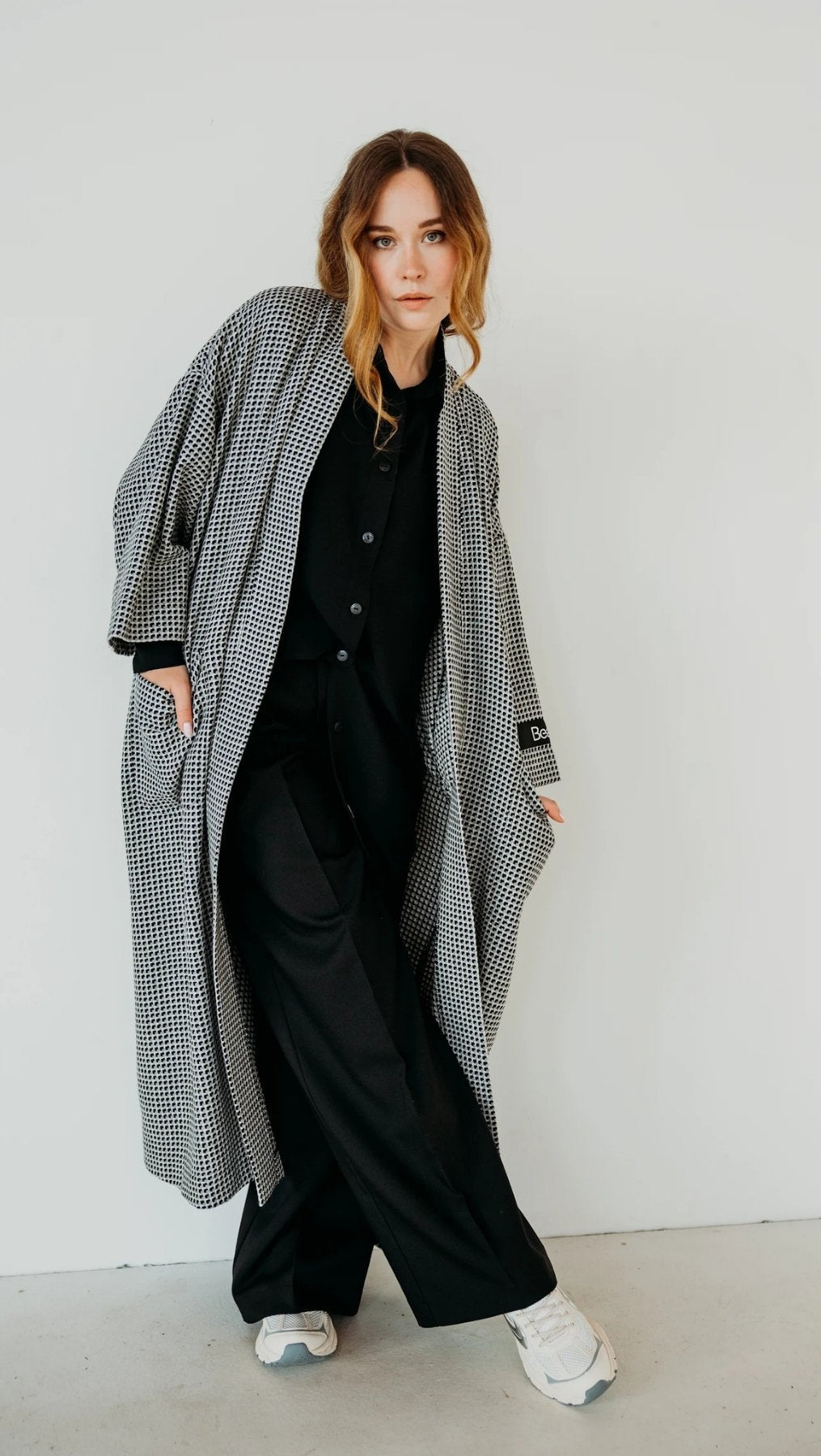 Checkmate maxi cardigan - BeaA - Be At Home with Yourself - Cardigan