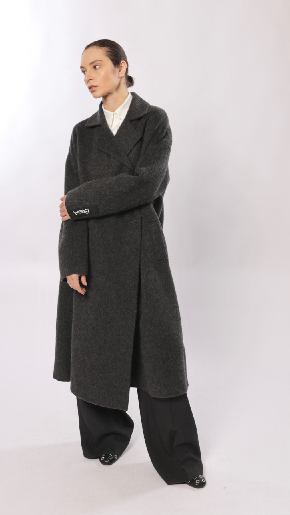 Wool and Cashmere Button Coat