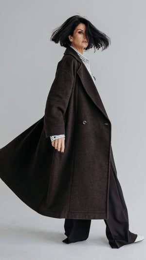 Пальто на пуговицах Dark brown