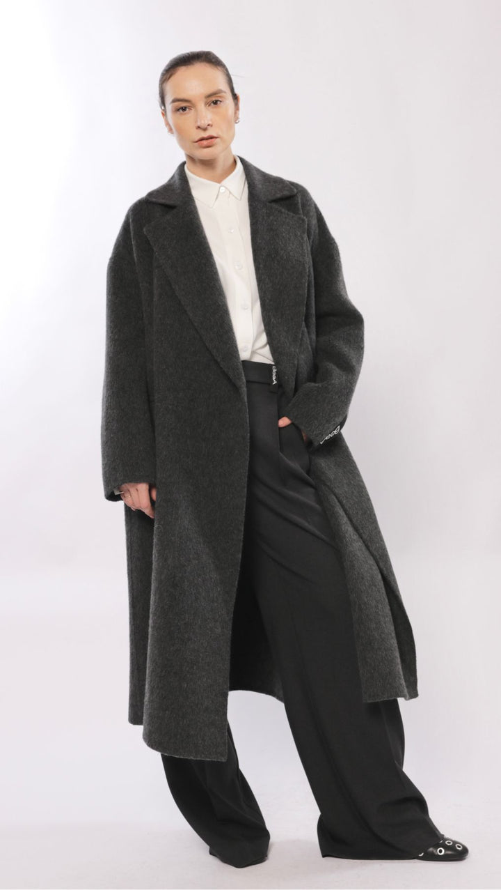 Wool and Cashmere Button Coat