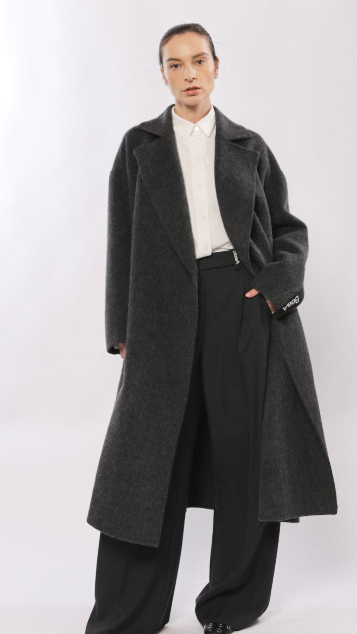 Wool and Cashmere Button Coat