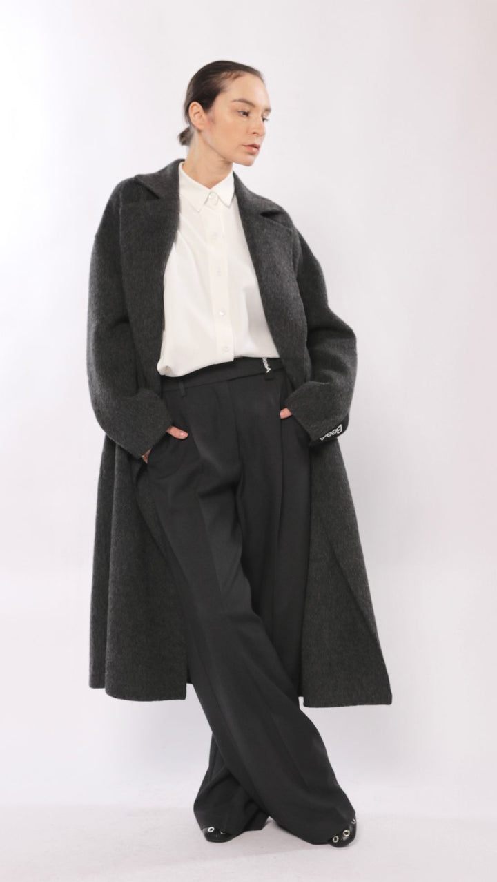 Wool and Cashmere Button Coat