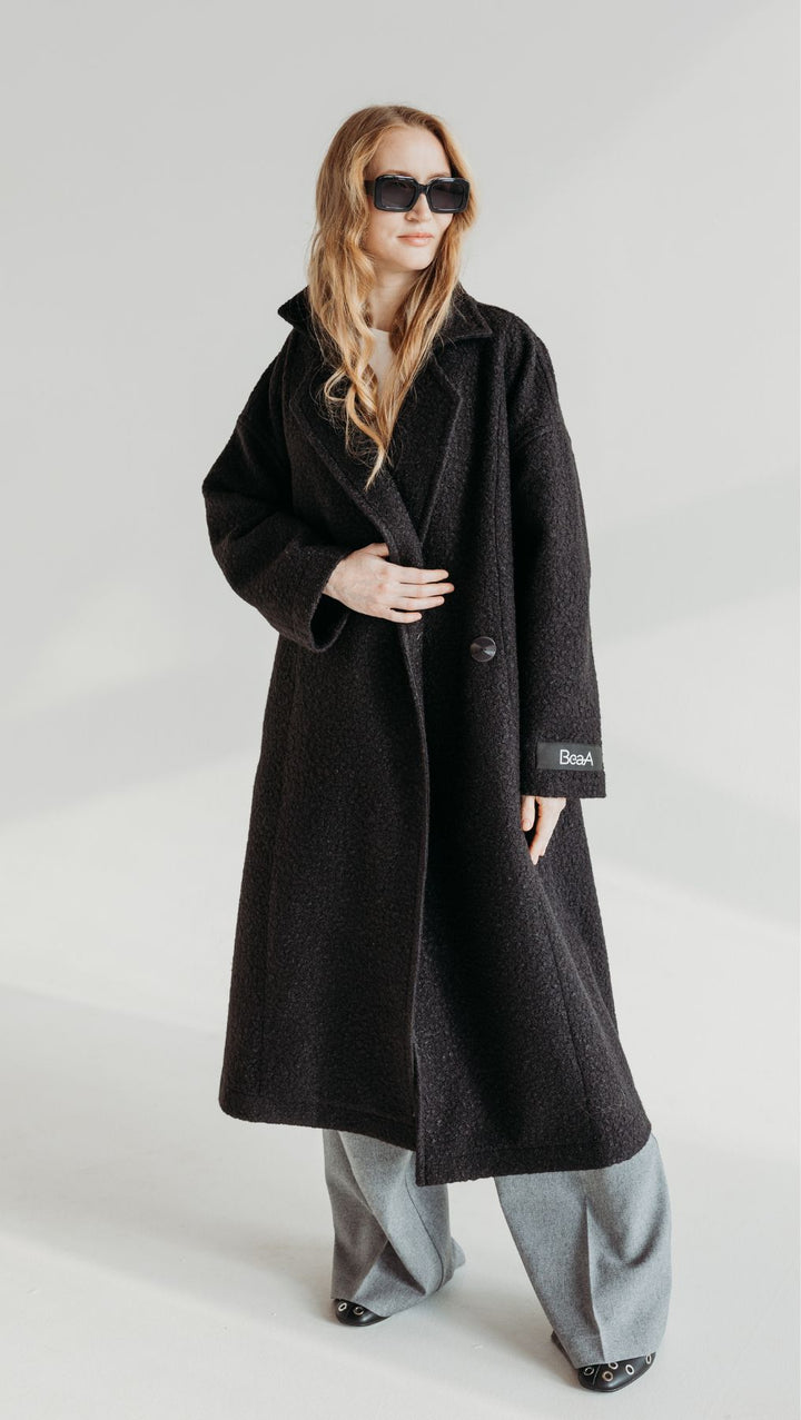 Button Coat Black